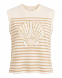Queen Of Sparkles - Striped Shell Knit Tank
