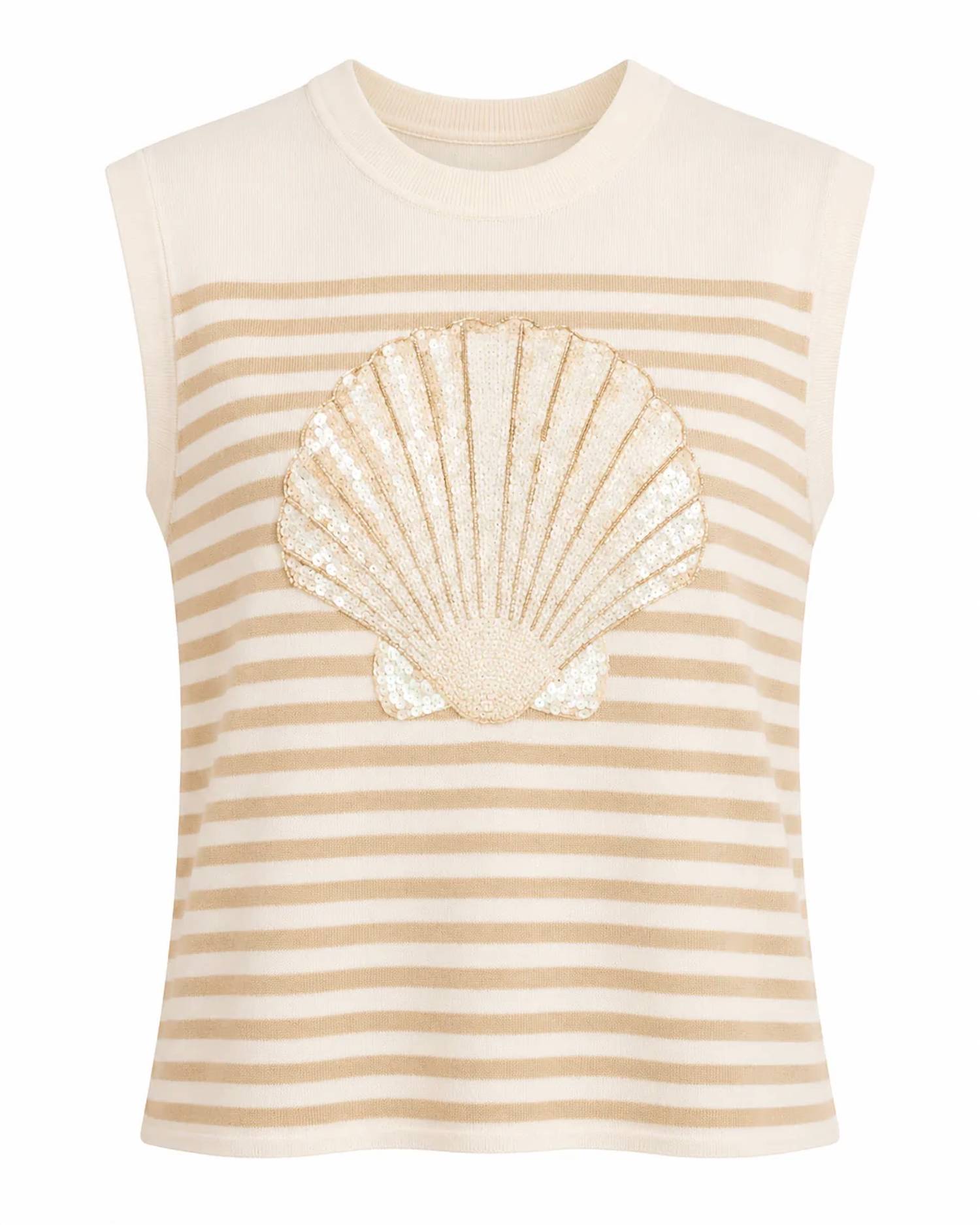 Queen Of Sparkles - Striped Shell Knit Tank