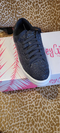 Corkys Footwear Women Glaring Sneakers in black chunky glitter - women's sneaker