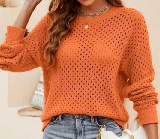 Miss Sparkling - Paula Open Knit Sweater