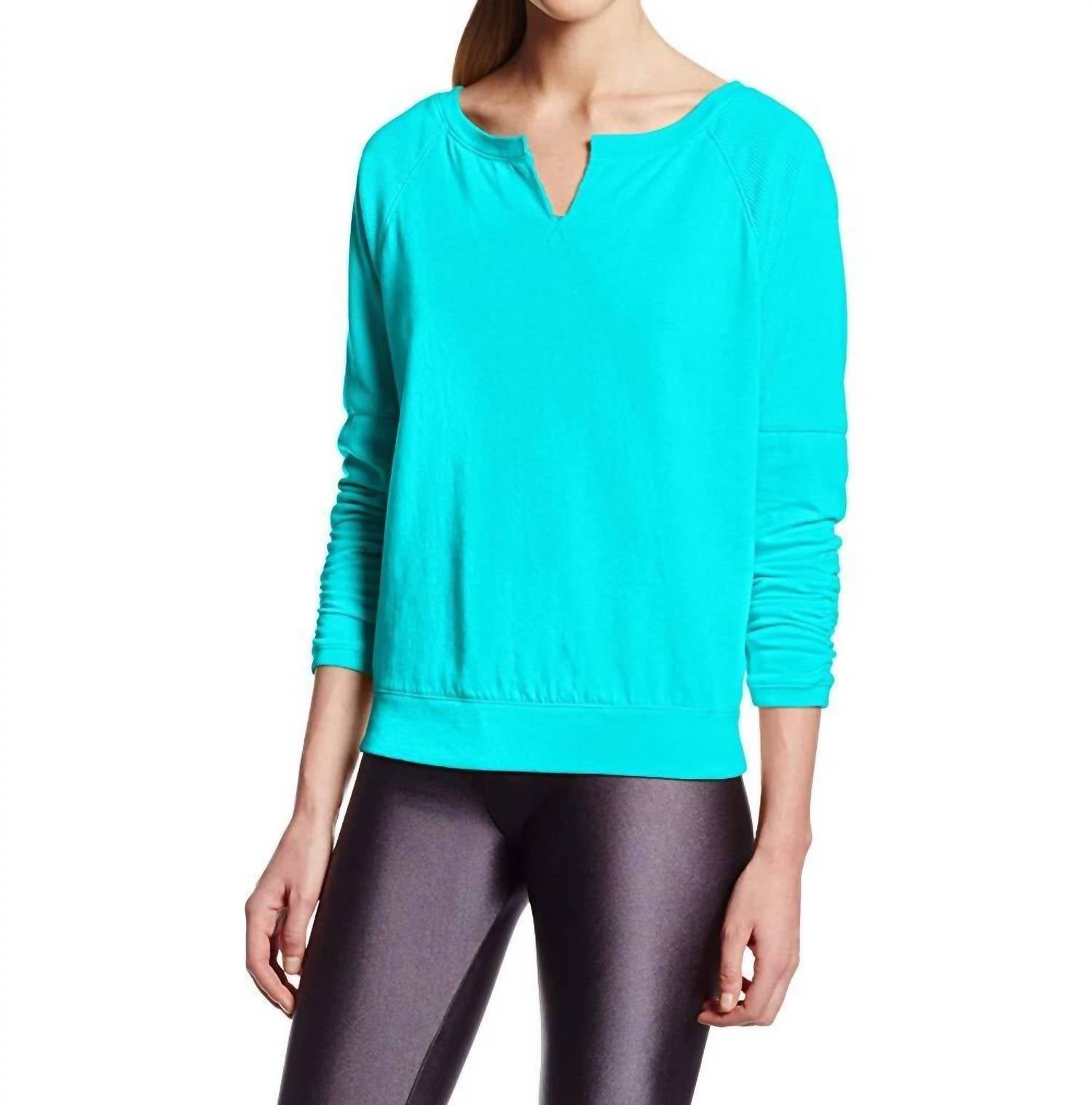 Calvin Klein - Performance Split Neck Distressed Sweatshirt