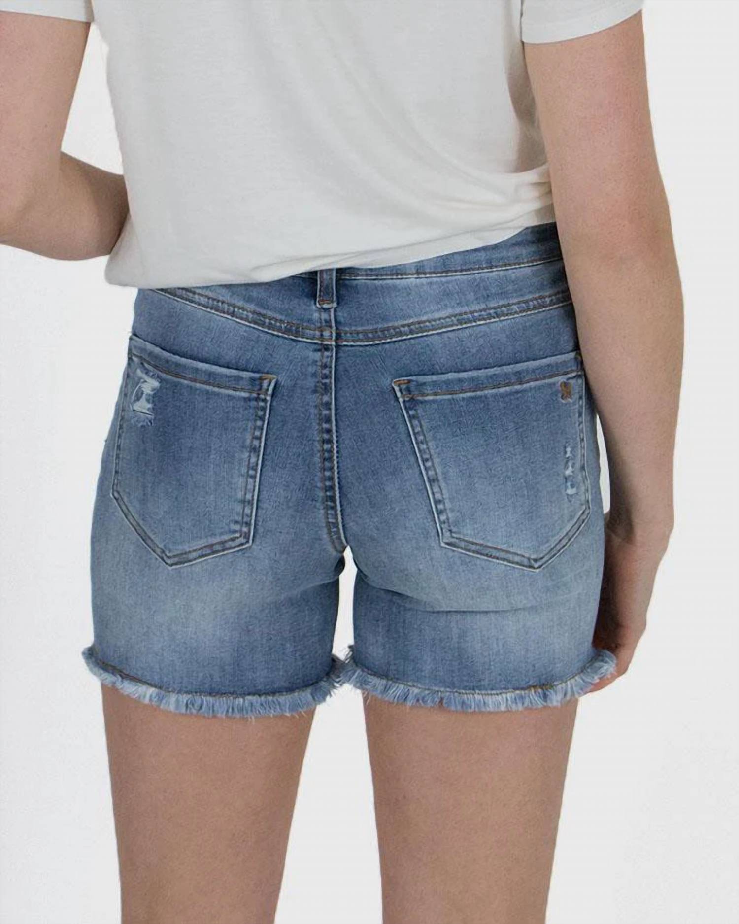 Grace And Lace - Patched Distressed Shorts