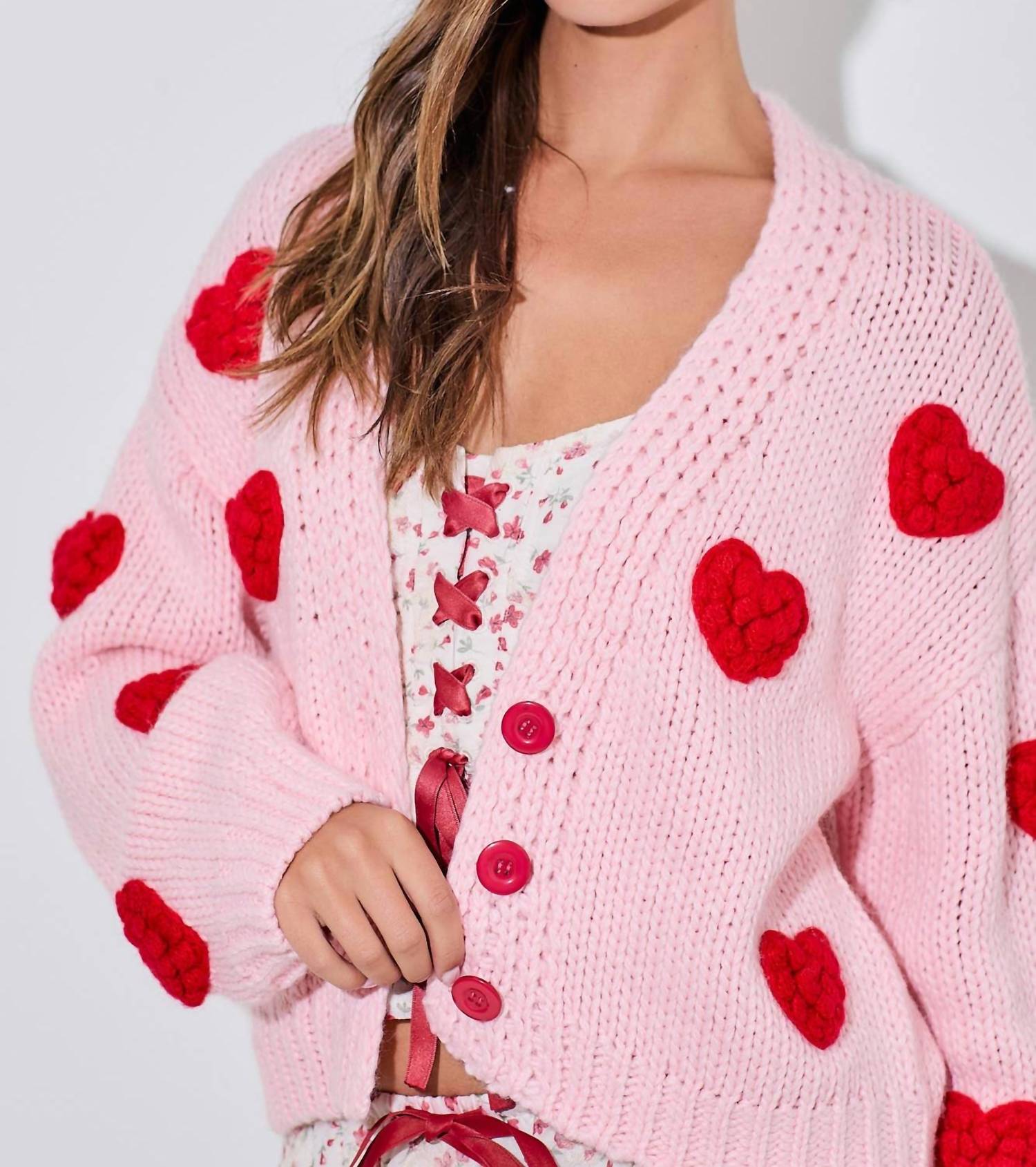 Baevely By Wellmade - Lover Cropped Cardigan