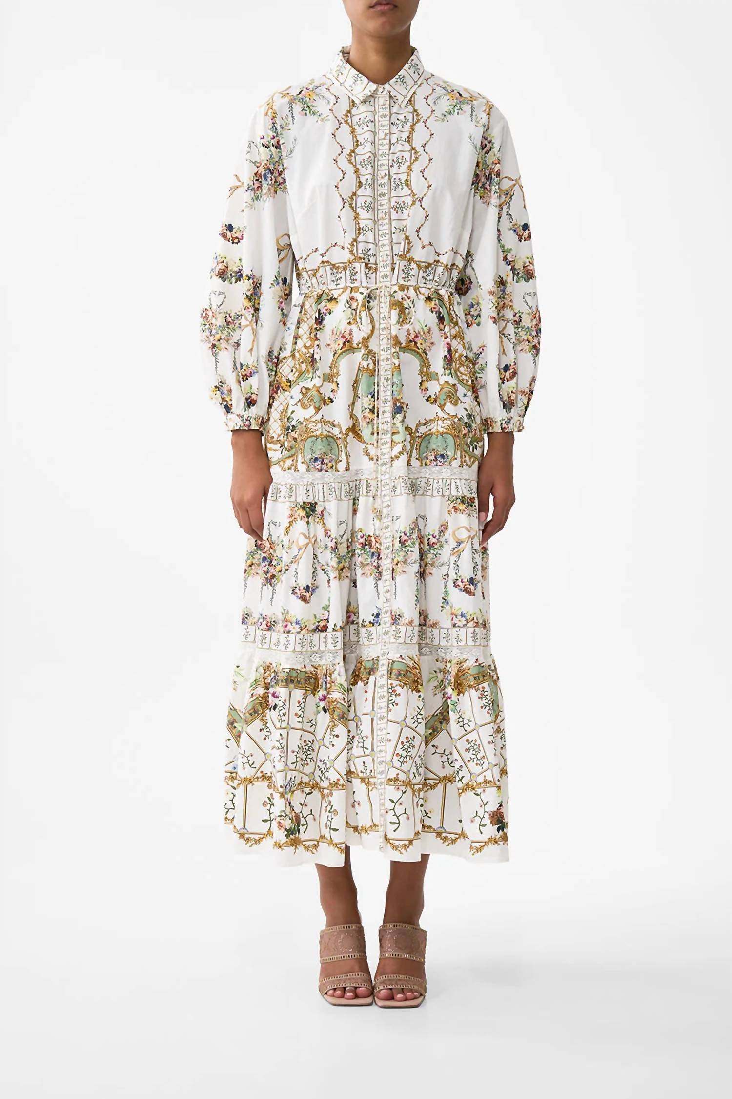 camilla tiered shirt dress Camilla Tiered Shirt Dress