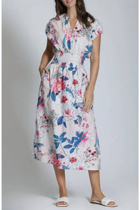 Apny - SMOCKED WAIST MIDI DRESS