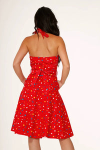 Orchid Bloom - Halter Swing Dress