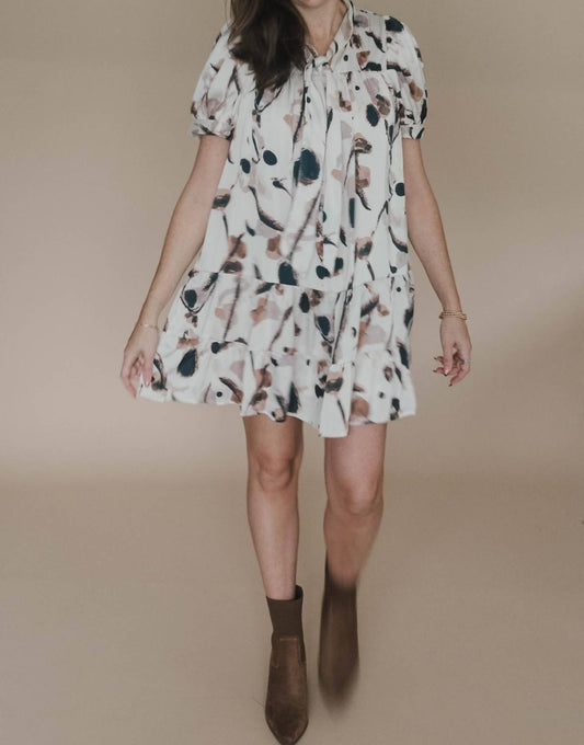 Entro - Abstract Satin Mini Dress