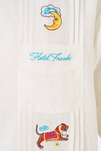 Camilla - Men's Embroidered Pleated Cuban Shirt