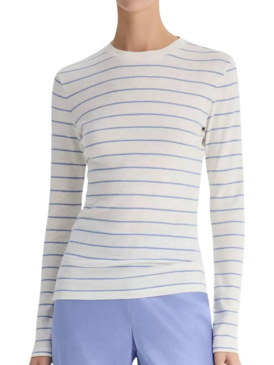 Vince - STRIPED LONG SLEEVE CREW TEE