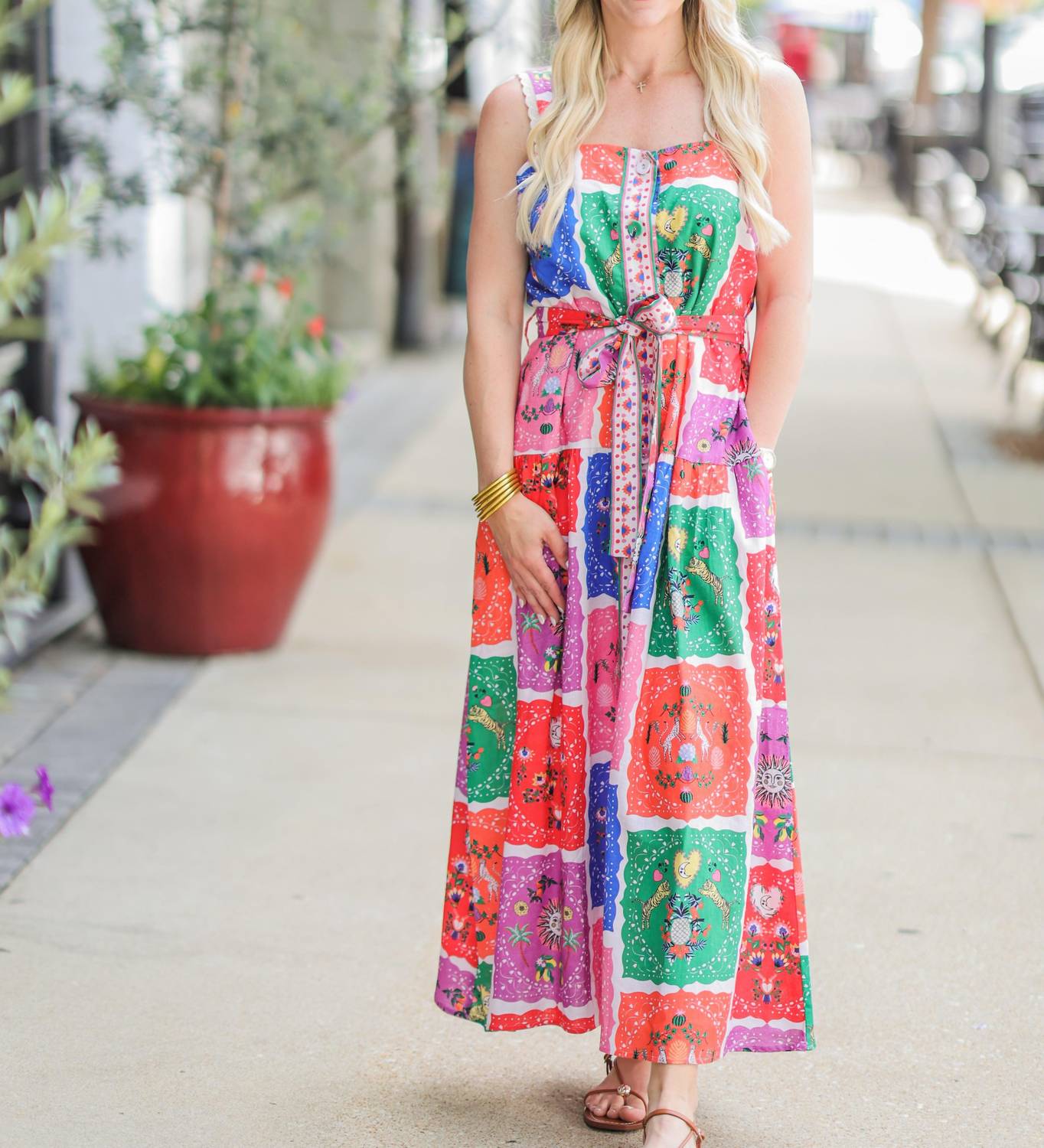 Emily Lovelock - Victoria Scarf Print Dress