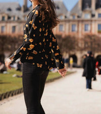 catherine gee Daria French Cuff Silk Blouse in gold monarch - women's blouse - view 4