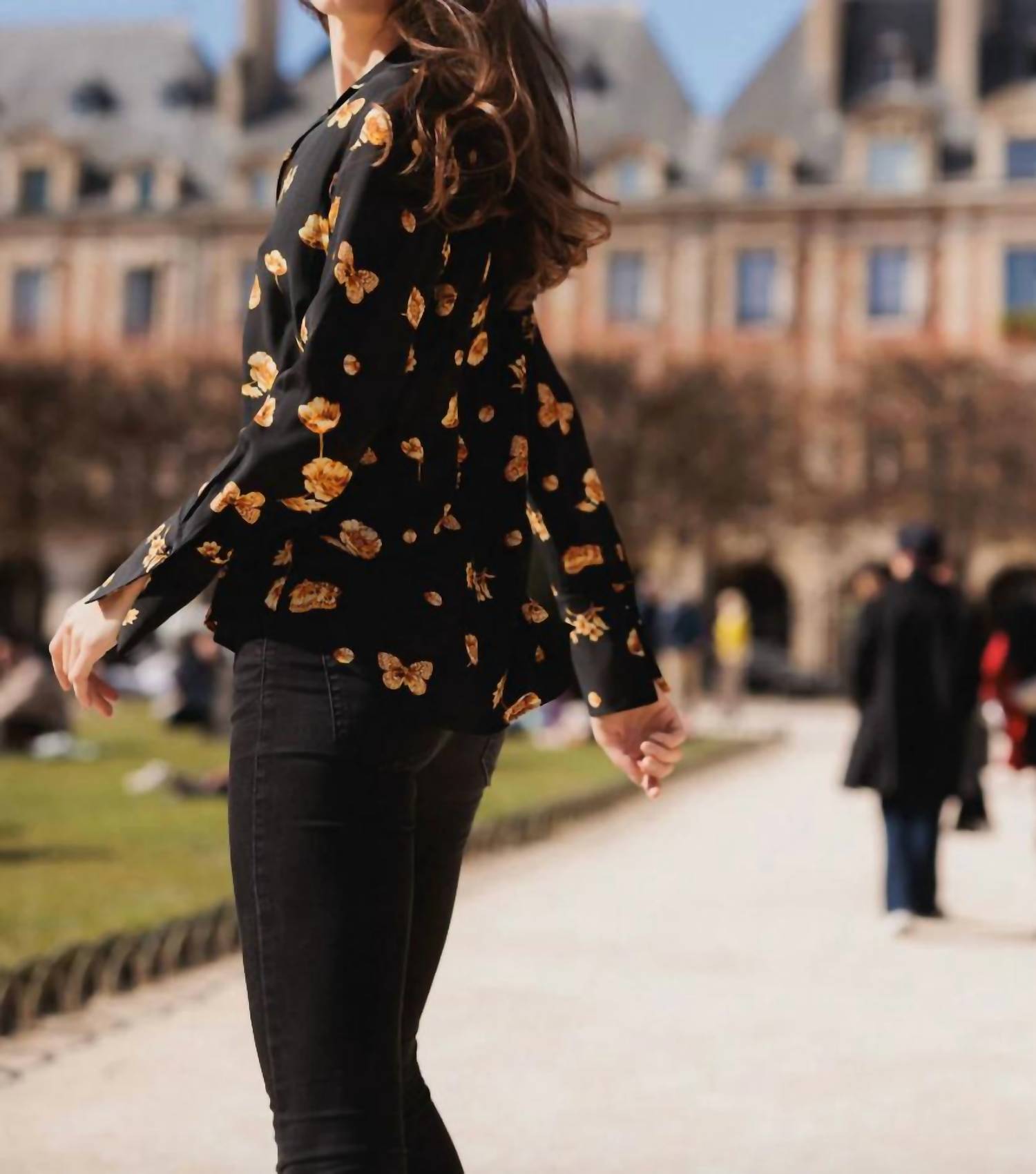 catherine gee Daria French Cuff Silk Blouse in gold monarch - women's blouse - view 4