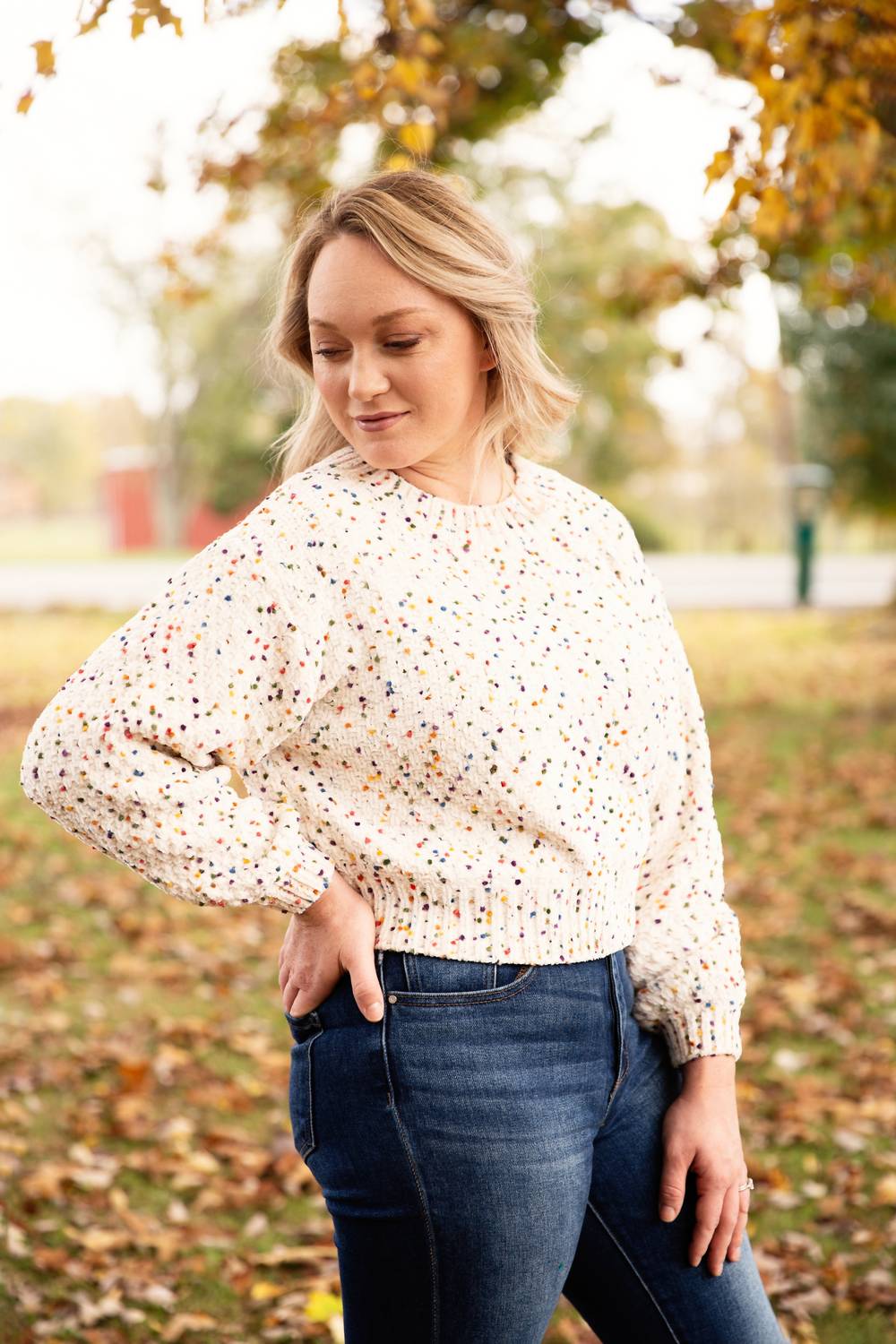 En Creme - Confetti Crew Neck Sweater