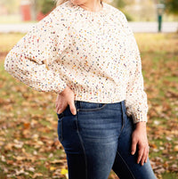 En Creme - Confetti Crew Neck Sweater