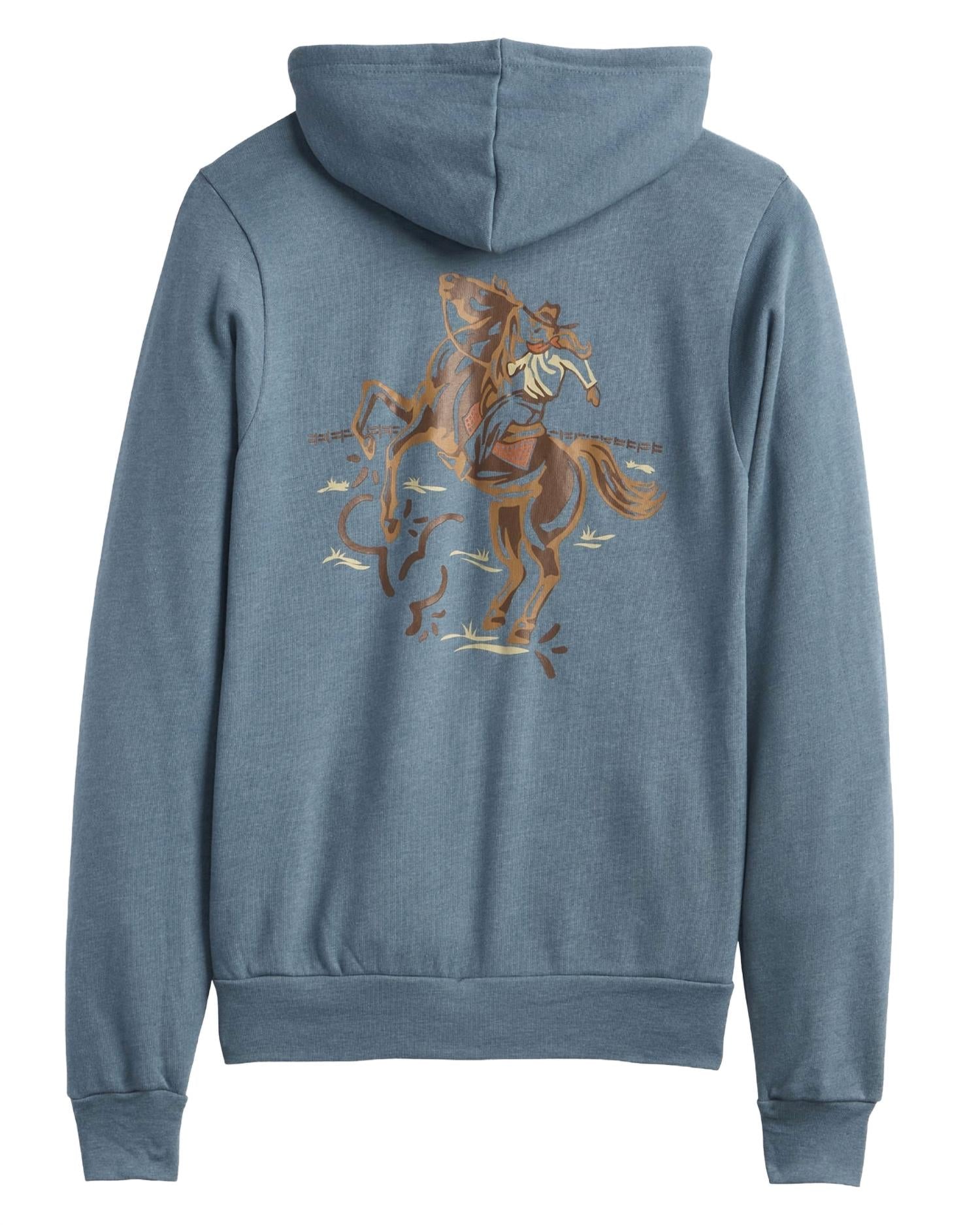 PENDLETON Women's Jaycee Hoodie in heather slate - women's top - detail view
