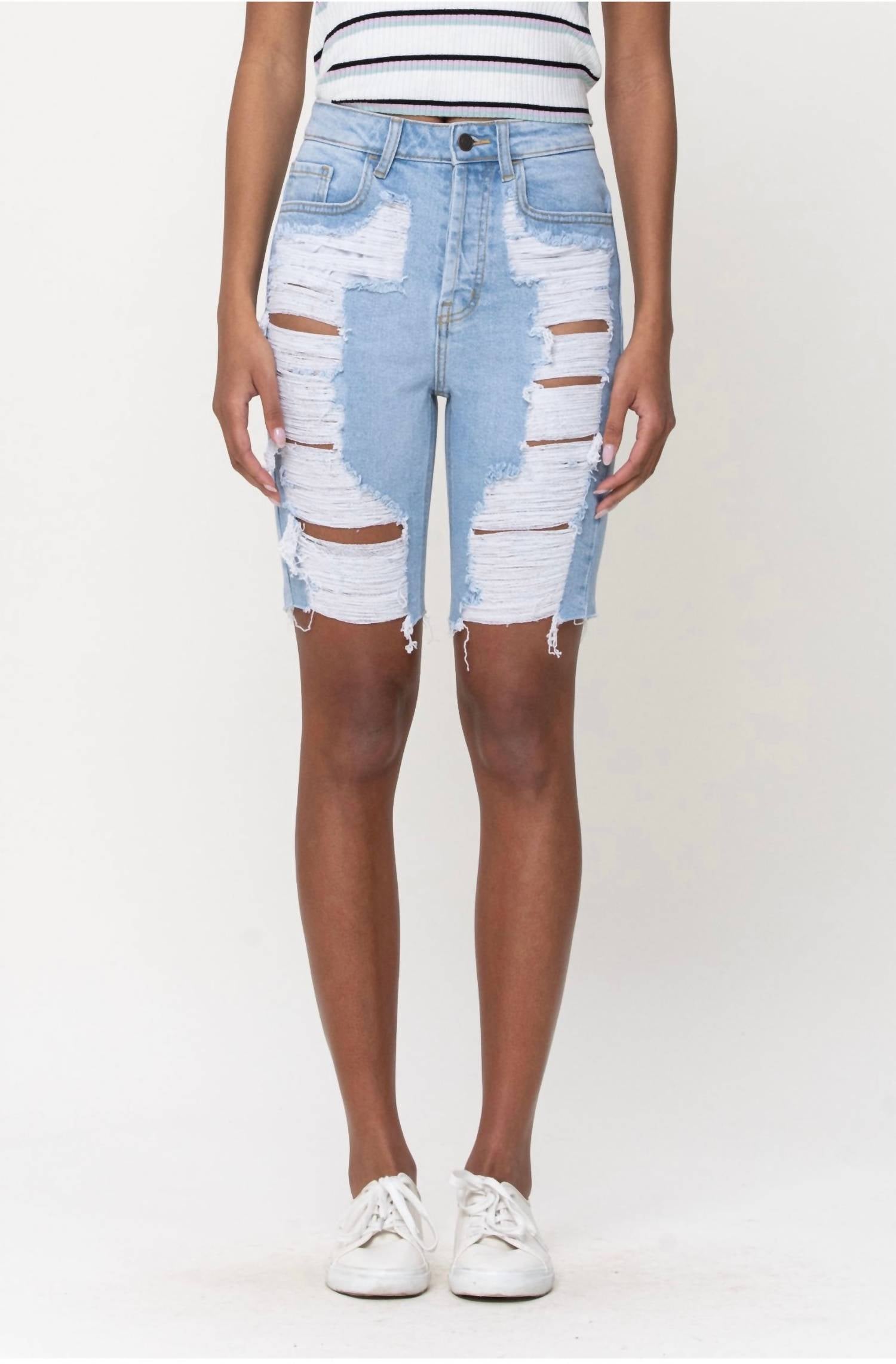 Cello - Distress Bermuda Shorts