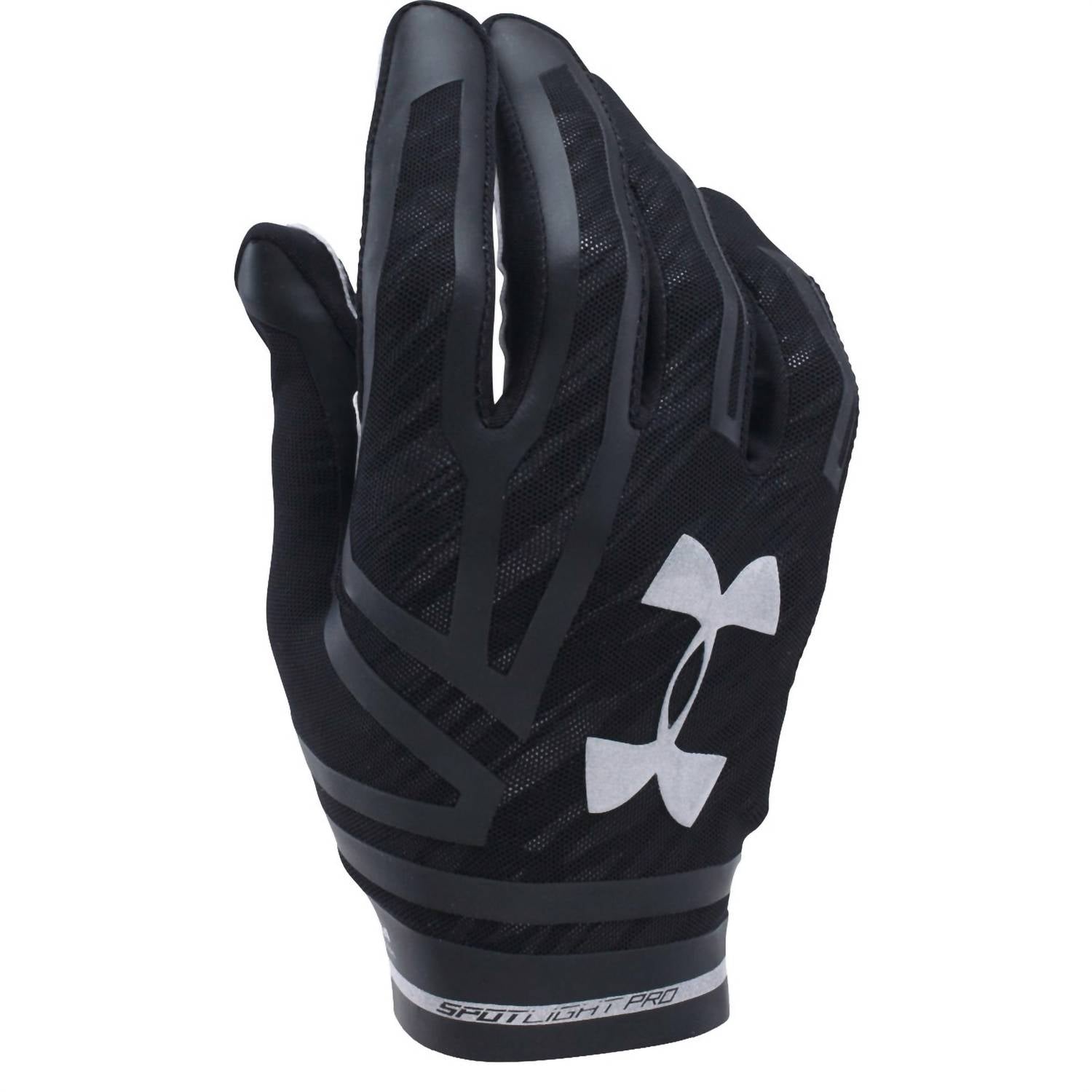 UNDER ARMOUR Men's Spotlight Pro Football Gloves - Plus in black - men's accessory