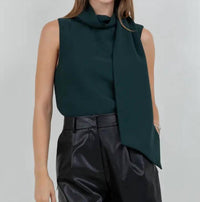 Whiteroom+Cactus - Aria Attached Scarf Woven Top