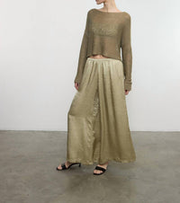 Enza Costa - TEXTURED SATIN PALAZZO PANT