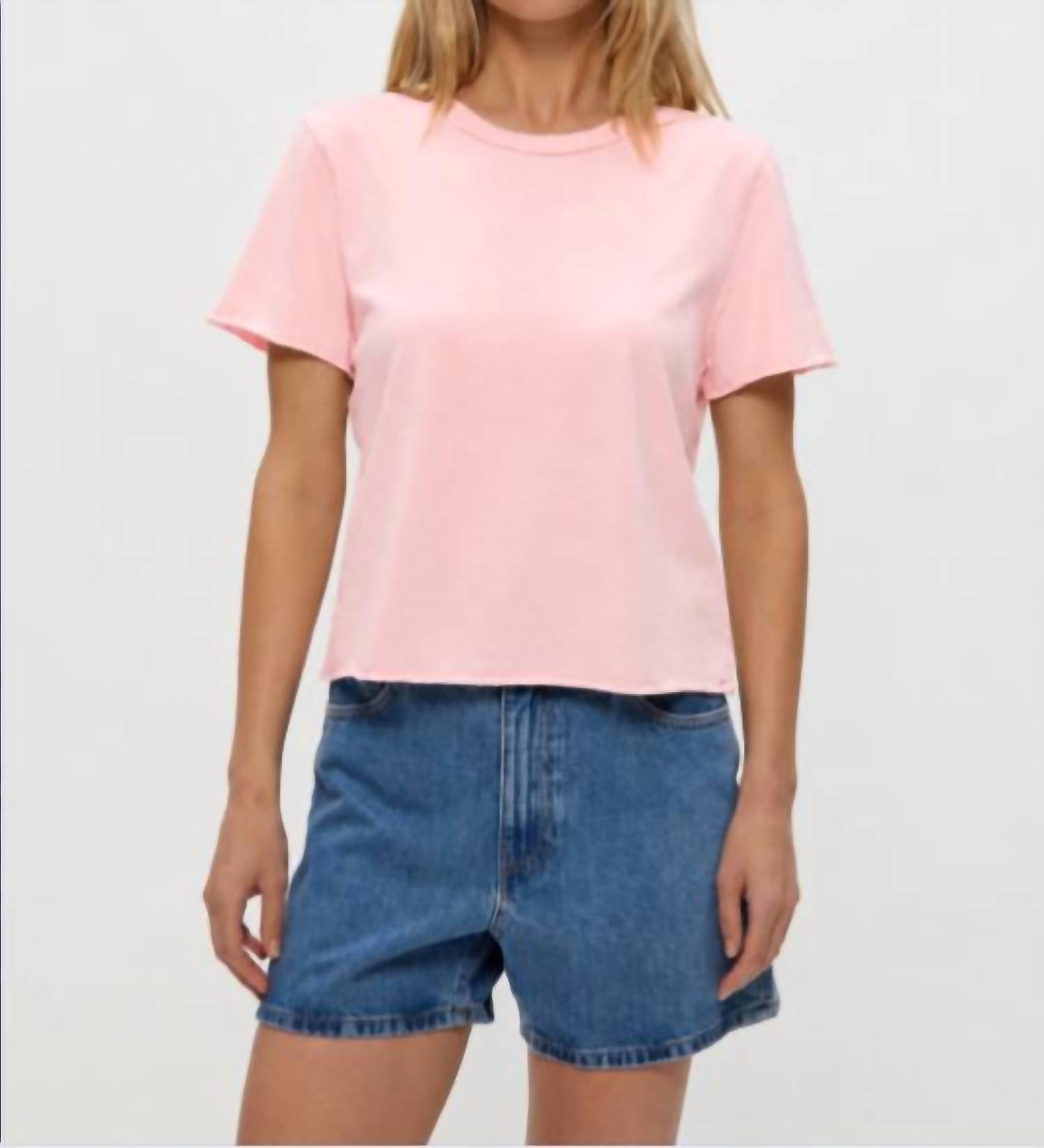 Michael Stars - Jackie Raw Edge Short Sleeve Daily Crew Tee