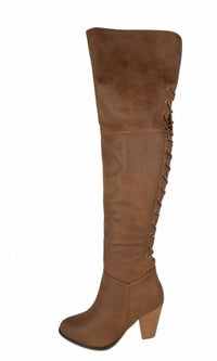 Surelymine - Women's Convertible Lace-up Knee-high And Thigh-high Boots