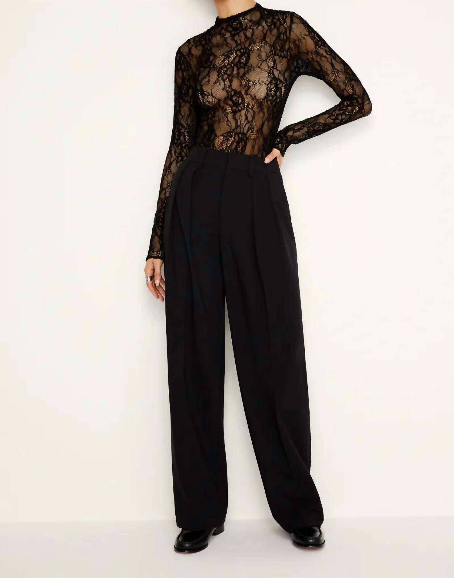 Good American - Lace Is Long Sleeve Bodysuit