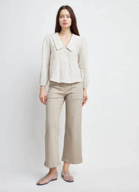 Self Contrast - Danna Sailor Collar Blouse