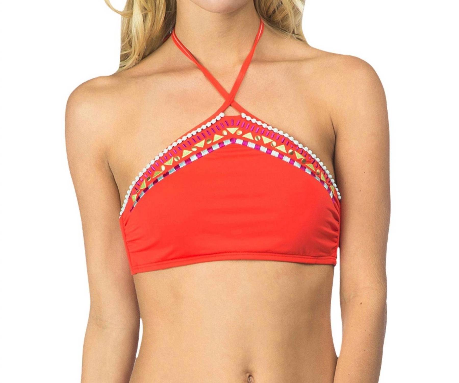 Bikini Lab - Embroidered Triangle Bikini Top
