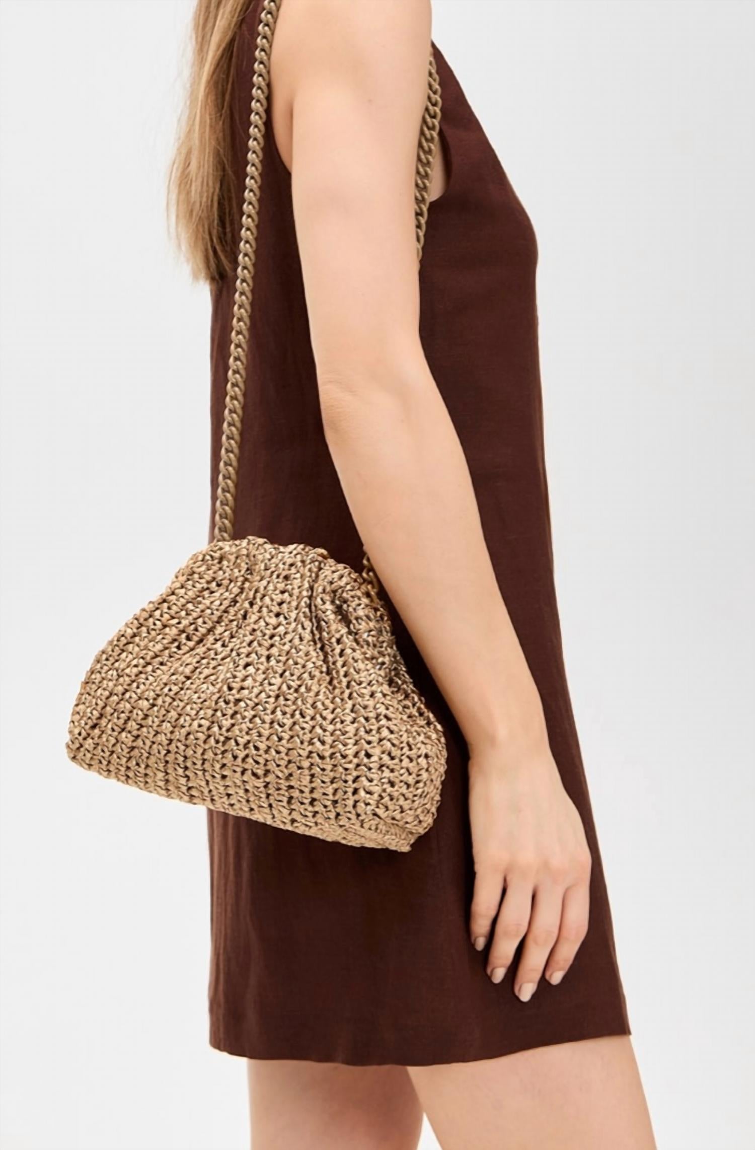 Maria La Rosa - Women's Mini Game Crochet Solid Clutch Bag