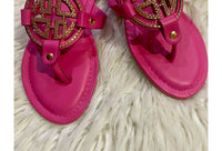 Pierre Dumas - Women's Rhinestone Medallion Sandals