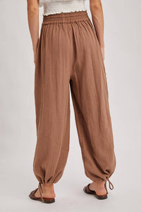 Bluivy - Gauzy Harem Drawstring Pants