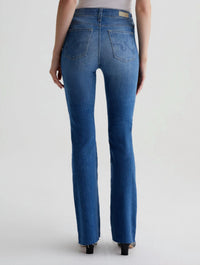 AG Jeans Farrah High Rise Bootcut Jeans in runway - women's jeans - detail view