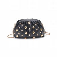 Urban Expressions - Women's Carey Studded Leather Clutch With Chain