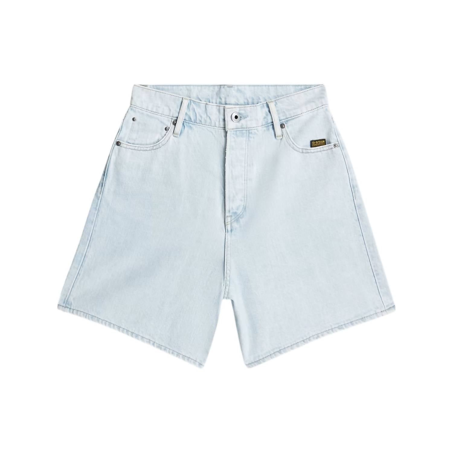 G-Star Jett High Waist Denim Shorts in light blue - women's shorts - view 5
