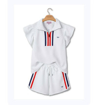 Simply Southern Americana Set Matching Shorts in white - women's sleepwear - detail view