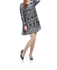 Papillon - Global A-line Sweater Dress With Pockets