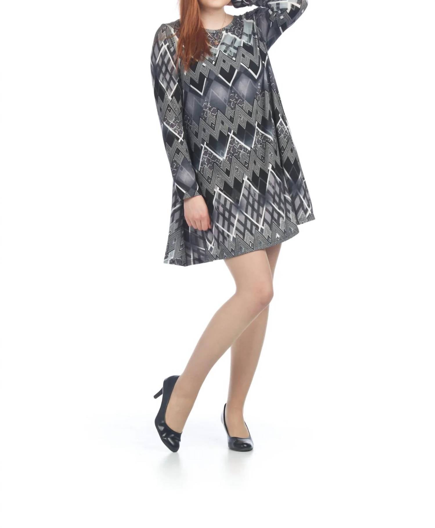 Papillon - Global A-line Sweater Dress With Pockets