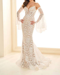 Ellie Wilde - Lace Mermaid Evening Gown