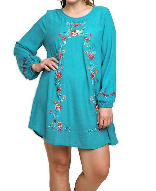 Umgee - Floral Embroidered Dress