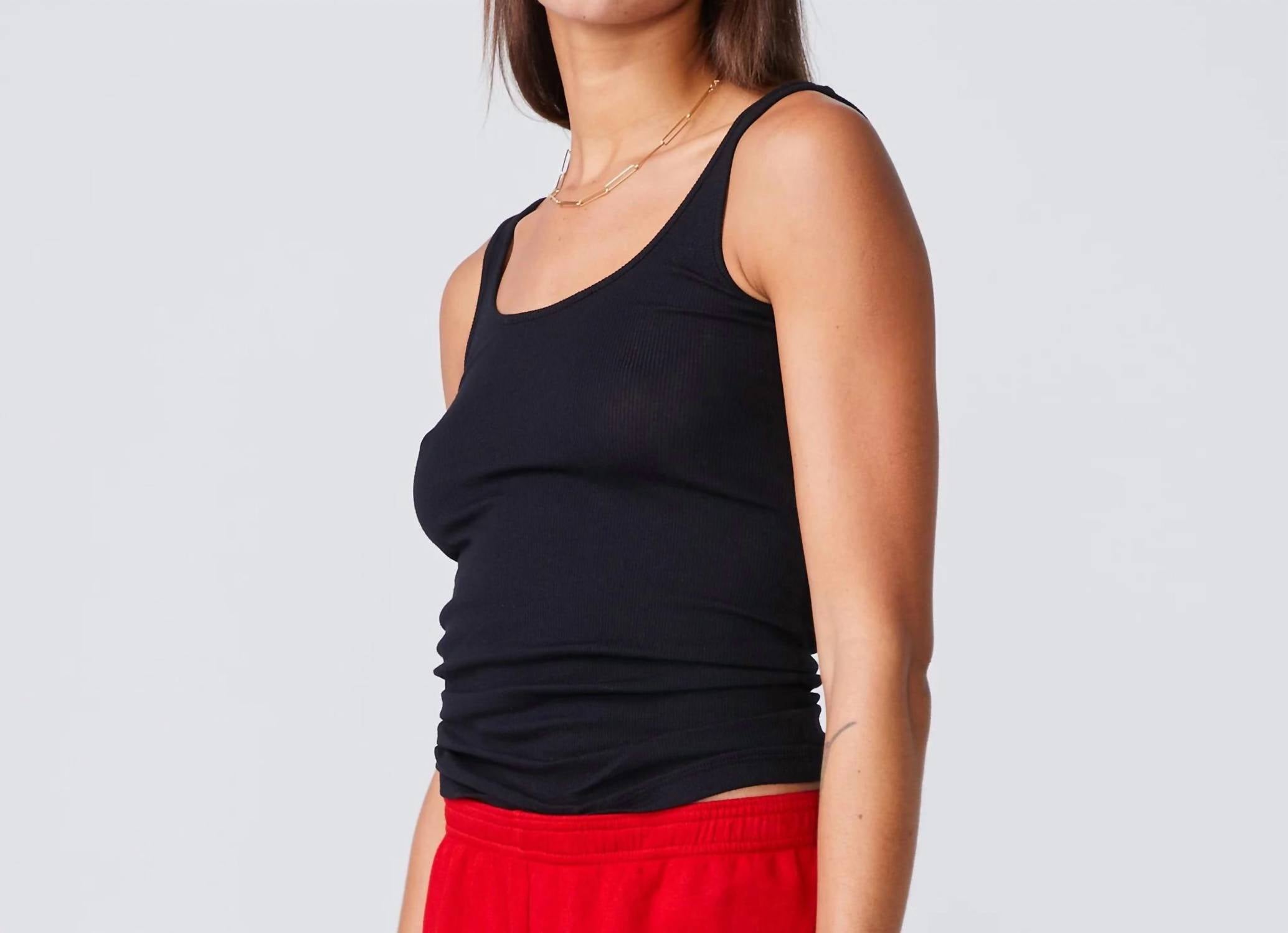 Monrow - Narrow Rib Tank Top