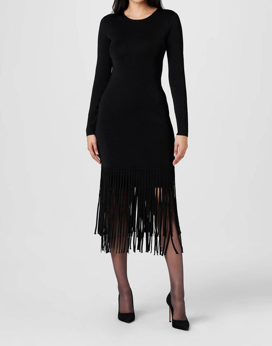 Toccin - Darby Long Sleeve Fringe Midi Dress