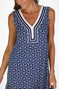 Duffield Lane - Daisy Dress Navy Flags