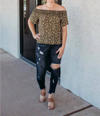 Gilli - Ditsy Off-the-shoulder Top