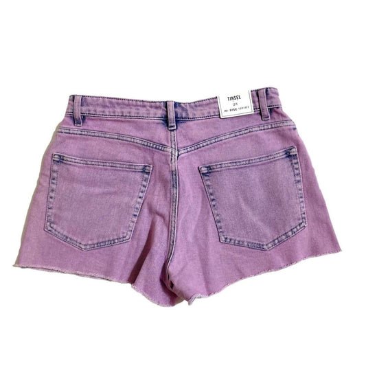 Tinsels - Women's Hi-Rise Acid Wash Denim Shorts