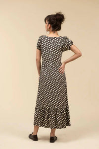 SMITH & QUINN Cornelia Dress in chocolate dot - women's dress - detail view