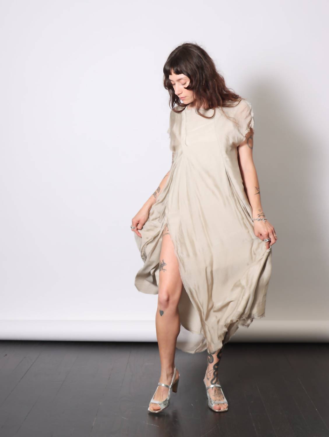 Sanctamuerte - Asymmetric Midi Dress