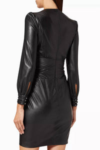 Pinko - Faux Leather Mini Dress