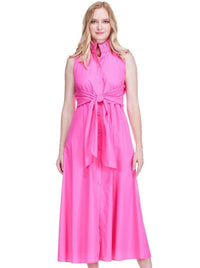 Jade - Ruffle-neck City Midi Dress