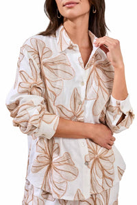 Tribal - Long Sleeve Button Front Blouse