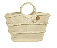 Kaleidoscope Accessories - Women's Woven Straw Tote With Round Handle